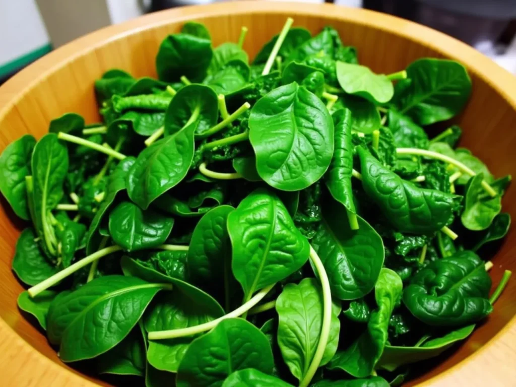 Fresh green leafy vegetables for inflammation reduction