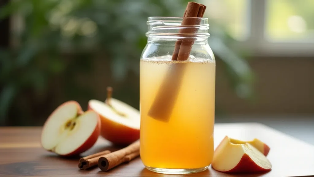 Apple cider vinegar and cinnamon detox wate