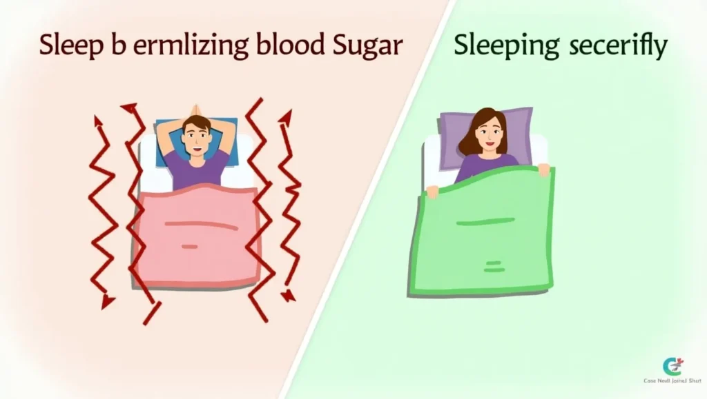 Blood sugar impact on sleep quality.