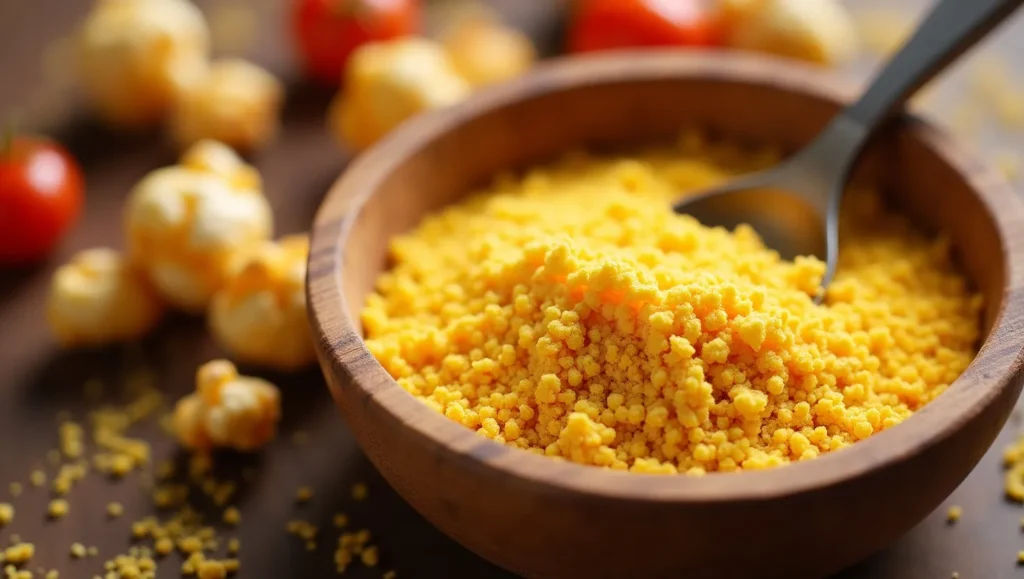 Bowl of nutritional yeast flakes