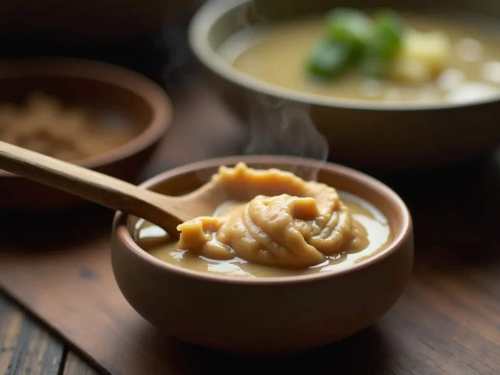 Bowl of savory miso paste