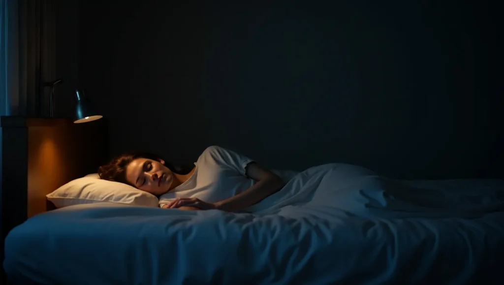 Person sleeping deeply for beauty and regeneration