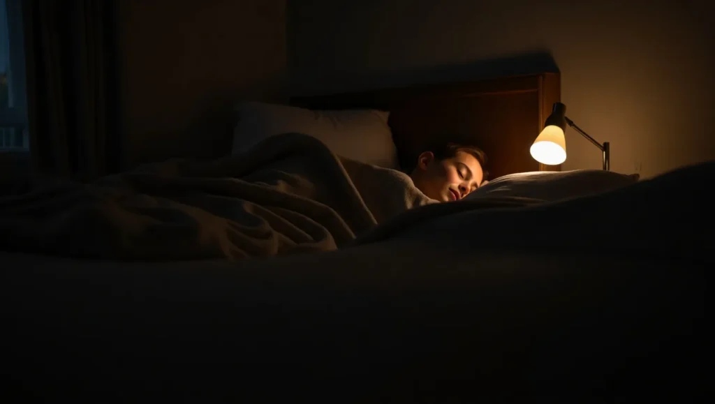 Person sleeping soundly for metabolic health.