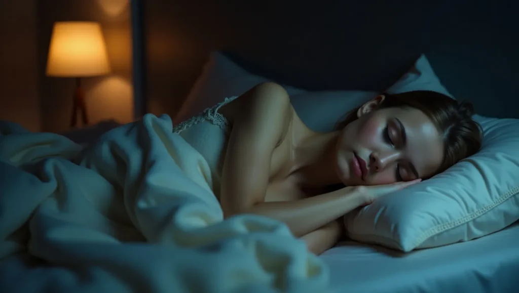 Person sleeping soundly for optimal recovery