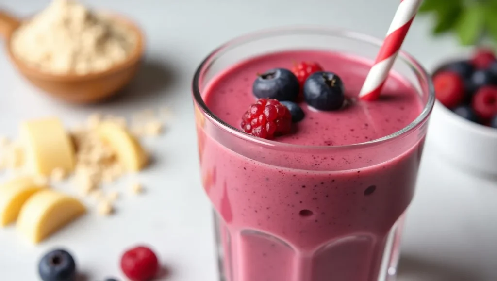 Protein and carb rich post-workout smoothie.