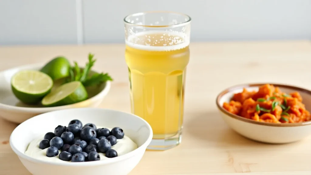 Variety of probiotic-rich foods for gut health and immunity
